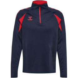 hummel hmlCORE 2.0 1/2-Zip Sweatshirt 7276 - marine/true red S