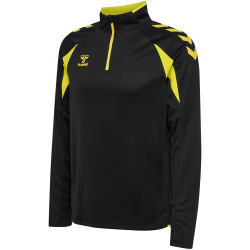 hummel hmlCORE 2.0 1/2-Zip Sweatshirt 5138 - black/blazing yellow S