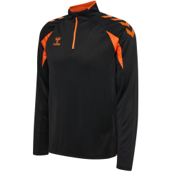 hummel hmlCORE 2.0 1/2-Zip Sweatshirt 2461 - black/orange...