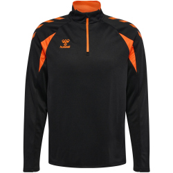 hummel hmlCORE 2.0 1/2-Zip Sweatshirt 2461 - black/orange...