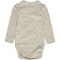 hummel hmlMINI Bee Print langarm Baby-Body 1940 - silver birch 56