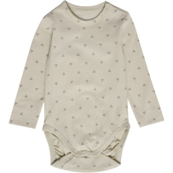 hummel hmlMINI Bee Print langarm Baby-Body 1940 - silver birch 62
