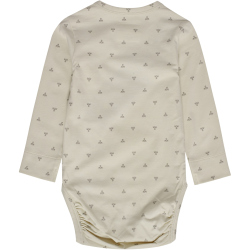 hummel hmlMINI Bee Print langarm Baby-Body 1940 - silver birch 62