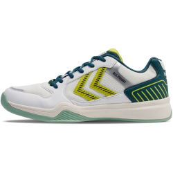 hummel All Court Hallenschuhe 9990 - white/green/yellow 36