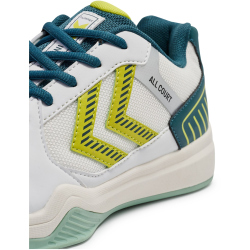 hummel All Court Hallenschuhe 9990 - white/green/yellow 36