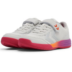 hummel Multiplay Flex VC Hallenschuhe mit Klettverschluss Kinder 9144 - white/pink 33