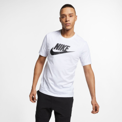 NIKE Sportswear T-Shirt Herren 101 - white/black XS