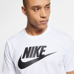 NIKE Sportswear T-Shirt Herren 101 - white/black S