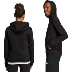 adidas Entrada 26 Hoodie Kinder JZ6569 - black/white 116