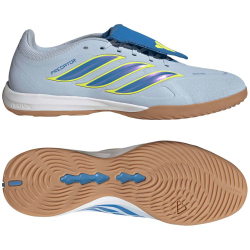 adidas Predator League Fold-Over Tongue IN Fußballschuhe JR4740 - crystal sky/ray blue/team solar yellow 2 41 1/3