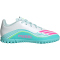 adidas F50 Messi Club TF Multinocken-Fußballschuhe Kinder JQ0949 - cloud white/lucid pink/flash aqua 28