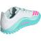adidas F50 Messi Club TF Multinocken-Fußballschuhe Kinder JQ0949 - cloud white/lucid pink/flash aqua 28