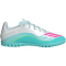 adidas F50 Messi Club TF Multinocken-Fußballschuhe JQ0947 - cloud white/lucid pink/flash aqua 39 1/3
