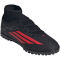 adidas F50 Club Mid Cut TF Multinocken-Fußballschuhe Kinder KJ1428 - core black/lucid red/core black 28