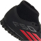 adidas F50 Club Mid Cut TF Multinocken-Fußballschuhe Kinder KJ1428 - core black/lucid red/core black 28