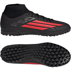 adidas F50 Club Mid Cut TF Multinocken-Fußballschuhe KJ1427 - core black/lucid red/core black 39 1/3
