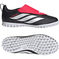 adidas Predator Club Velcro Fold-Over Tongue TF Multinocken-Fußballschuhe Kinder KI8867 - core black/cloud white/lucid red 26