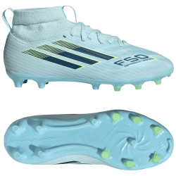 adidas F50 Sparkfusion League Mid Cut FG/AG Fußballschuhe Kinder IH1771 - almost blue/dusky petrol/hi-res yellow 36