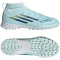adidas F50 Sparkfusion League Mid Cut TF Multinocken-Fußballschuhe Kinder JR1829 - almost blue/dusky petrol/hi-res yellow 36