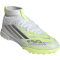 adidas F50 Sparkfusion League Mid Cut TF Multinocken-Fußballschuhe Kinder JR1828 - cloud white/iron met./hi-res yellow 35