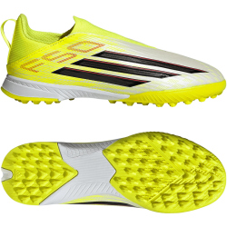 adidas F50 League Laceless TF Multinocken-Fußballschuhe Kinder JR9023 - team solar yellow 2/core black/lucid red 28