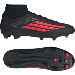 adidas F50 League Mid Cut FG/MG Fußballschuhe JR9007 - core black/lucid red/core black 40