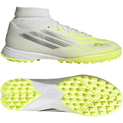 adidas F50 Sparkfusion League Mid Cut TF Multinocken-Fußballschuhe Damen JR9004 - cloud white/iron met./hi-res yellow 38 2/3