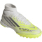 adidas F50 Sparkfusion League Mid Cut TF Multinocken-Fußballschuhe Damen JR9004 - cloud white/iron met./hi-res yellow 38 2/3