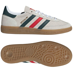 adidas Handball Spezial Sneaker Herren HP3674 - cloud white/aurora ivy/better scarlet 40 2/3