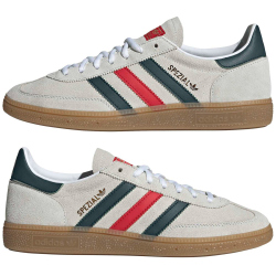 adidas Handball Spezial Sneaker Herren HP3674 - cloud white/aurora ivy/better scarlet 44