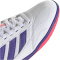 adidas Super Sala Competition III IN Fußballschuhe Kinder JP6990 - cloud white/pure purple/solar turbo 33.5
