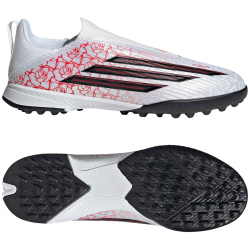 adidas F50 League Laceless TF Multinocken-Fußballschuhe Kinder KJ3779 - cloud white/core black/lucid red 28
