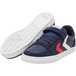 hummel Slimmer Stadil Leder Low-Top Sneaker Kinder peacoat 26