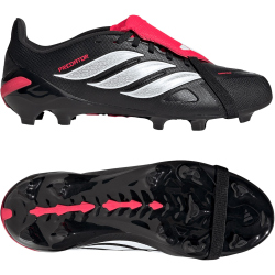 adidas Predator League Fold-Over Tongue FG Fußballschuhe Kinder JR5888 - core black/cloud white/lucid red 36