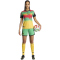 adidas JFF Jamaika Heim Aufwärmshirt 2026 Damen KA1910 - bold gold/vivid green/pure ruby S