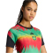 adidas JFF Jamaika Heim Aufwärmshirt 2026 Damen KA1910 - bold gold/vivid green/pure ruby S