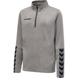 hummel Authentic 1/2-Zip Sweatshirt Kinder grey melange 116