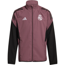 adidas Real Madrid Präsentationsjacke 2025/26 Kinder JZ8992 - shadow fig/black 116