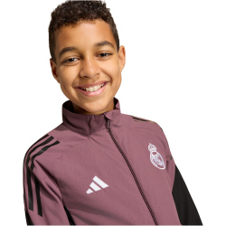 adidas Real Madrid Präsentationsjacke 2025/26 Kinder JZ8992 - shadow fig/black 116