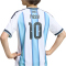 adidas AFA Argentinien Messi 10 Heimtrikot 2026 Kinder KA8115 - white/icey blue/light blue 128
