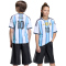 adidas AFA Argentinien Messi 10 Heimtrikot 2026 Kinder KA8115 - white/icey blue/light blue 128