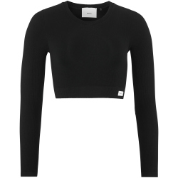 CRAFT Collective Rib Cropped langarm Trainingsshirt Damen 999000 - black XS/S