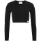 CRAFT Collective Rib Cropped langarm Trainingsshirt Damen 999000 - black XS/S