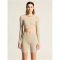 CRAFT Collective Rib Cropped langarm Trainingsshirt Damen 608000 - hay XS/S