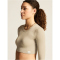CRAFT Collective Rib Cropped langarm Trainingsshirt Damen 608000 - hay XS/S