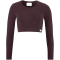 CRAFT Collective Rib Cropped langarm Trainingsshirt Damen 499000 - dk plum XS/S
