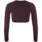 CRAFT Collective Rib Cropped langarm Trainingsshirt Damen 499000 - dk plum XS/S