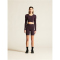 CRAFT Collective Rib Cropped langarm Trainingsshirt Damen 499000 - dk plum XS/S