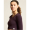 CRAFT Collective Rib Cropped langarm Trainingsshirt Damen 499000 - dk plum XS/S