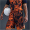 NIKE Academy+ Dri-FIT Allover Print Shorts Herren 494 - blue void/laser orange/bright S